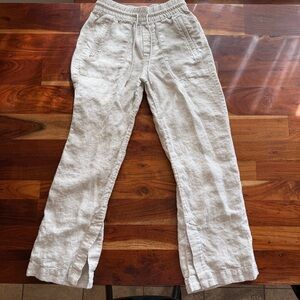 Athletes Wide Leg Undyed Linen Pants